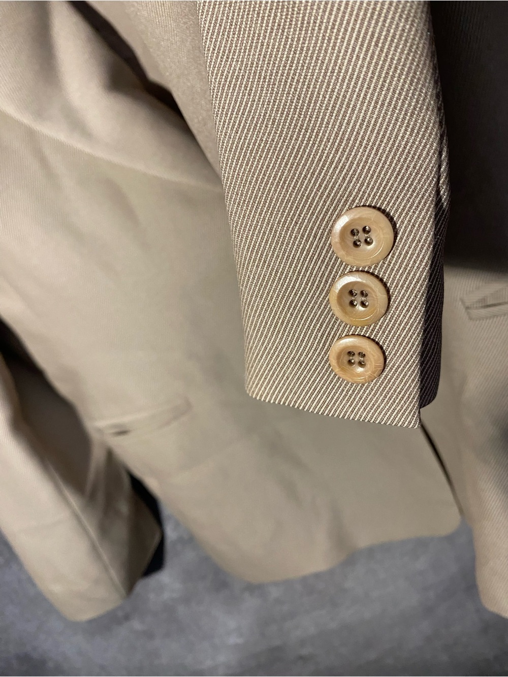 Alfani Womens Beige Tan Blazer Jacket Sz 16 Poly Rayon Single Button Career VTG - Picture 9 of 12